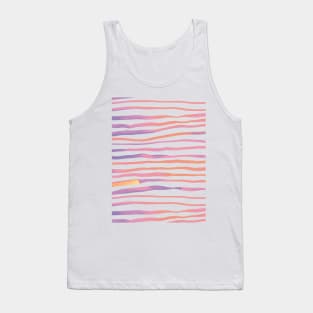 Irregular watercolor lines - pastel pink and ultra violet Tank Top